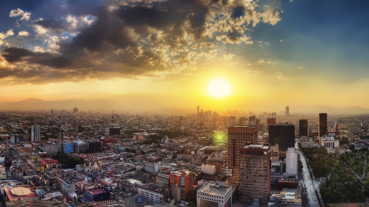 Drone image of Mexico City