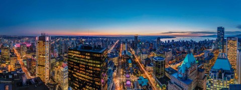 Aerial image of Downtown Vancouver skyline